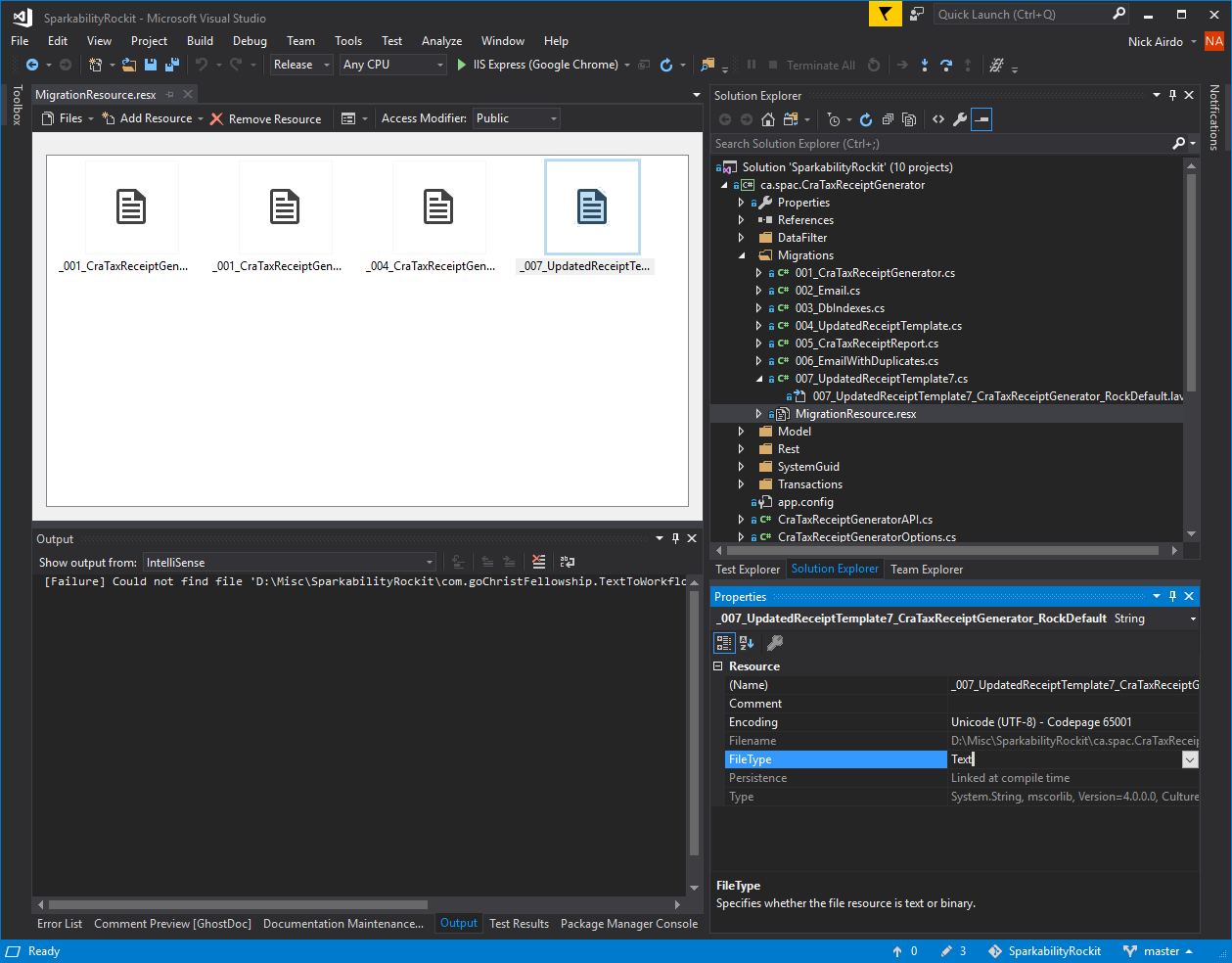 Check the resource file FileType