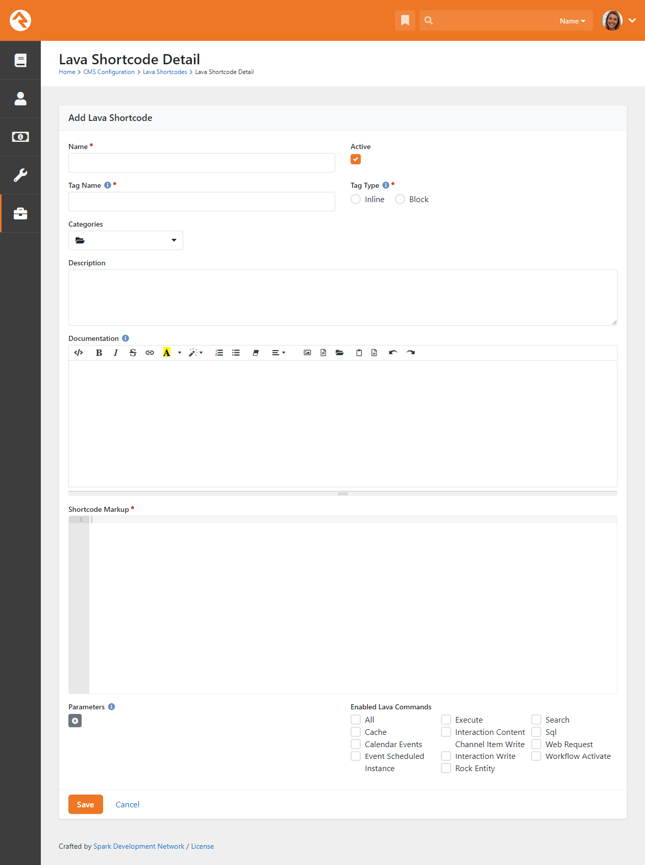 Lava Shortcode Detail