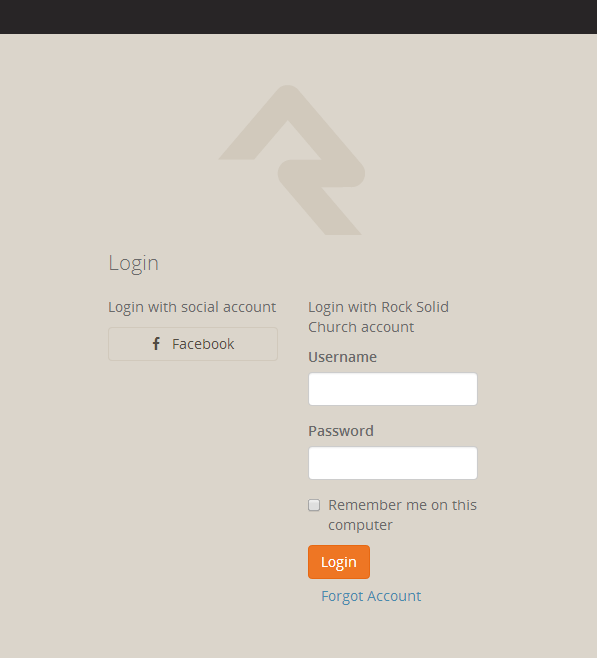 Login Screen